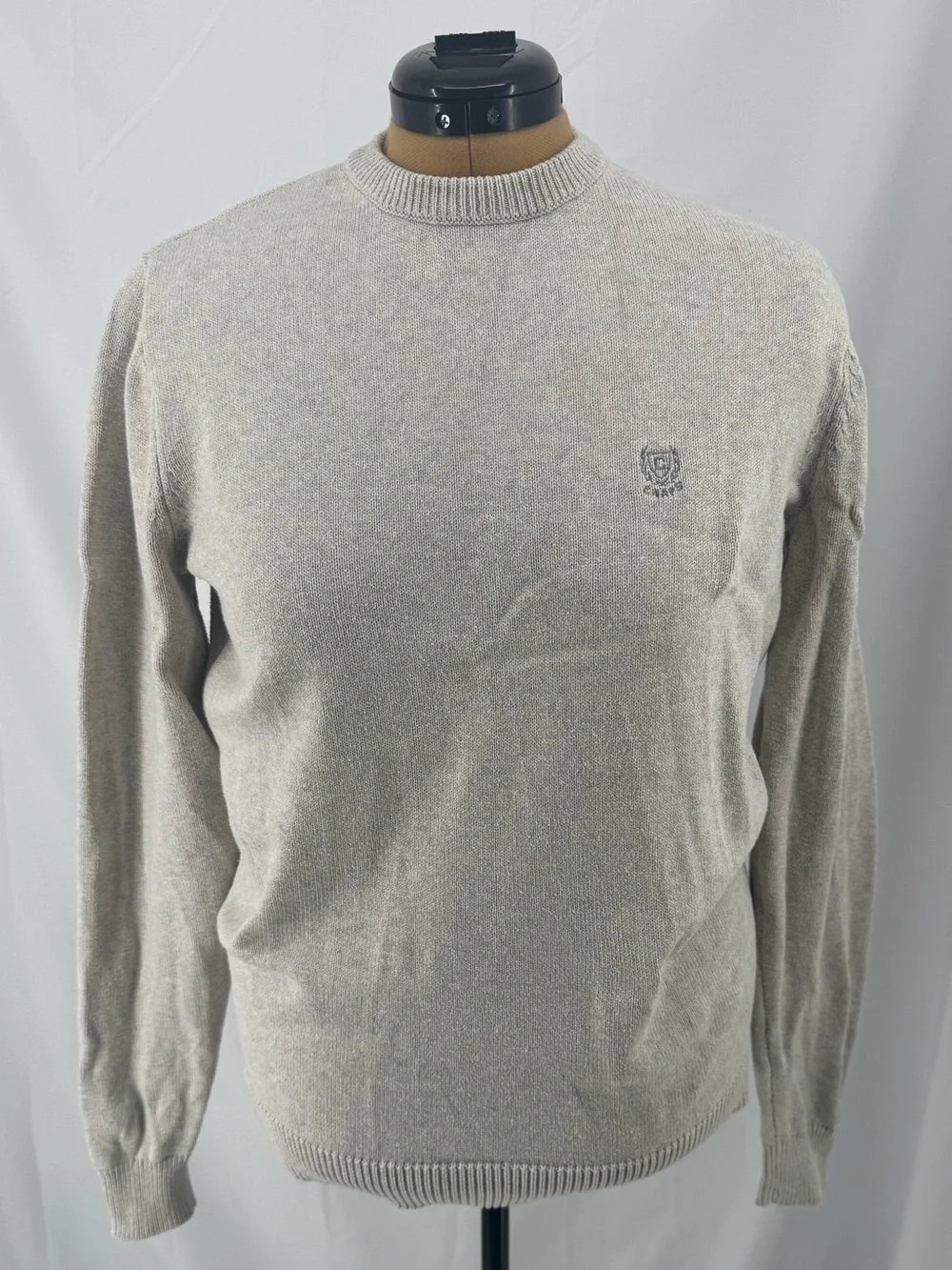 Chaps Men's Crewneck Sweater in Light Beige/Oatmeal EUC 0264